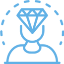 Person with a jewel on their head