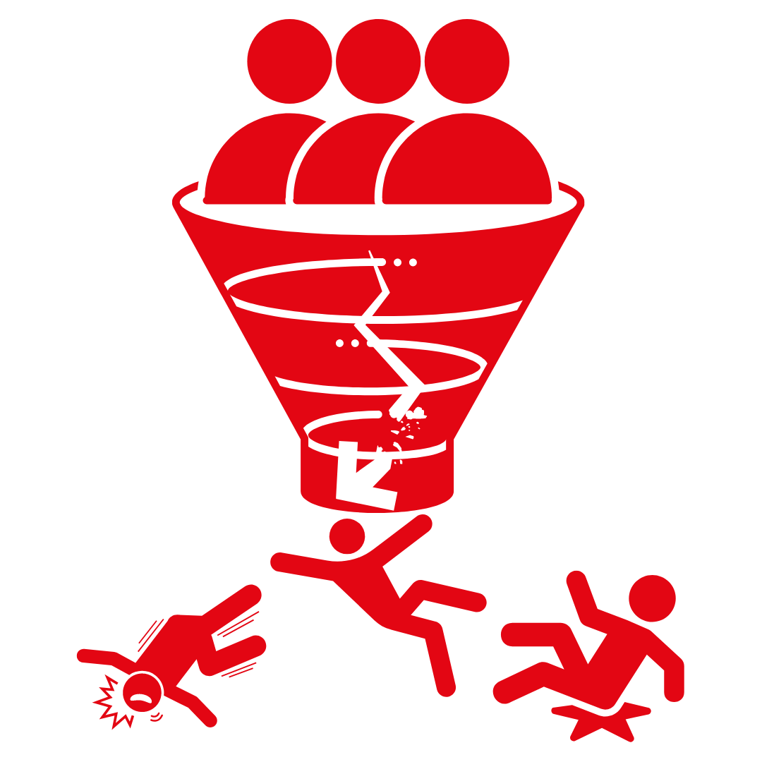 Broken sales funnel