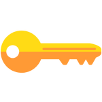 Two toned gold key