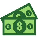 Two green dollar bills